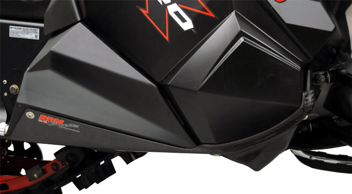 RPM Composites Polaris AXYS chassis skidplate, Rush and Switchback models, protect nosecone, underbelly