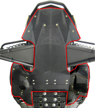 RPM Composites, XP Chassis full coverage, cross country 2-piece skid plate