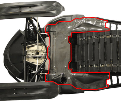 RPM Composites XU Ski-Doo underbelly drive train skid plate